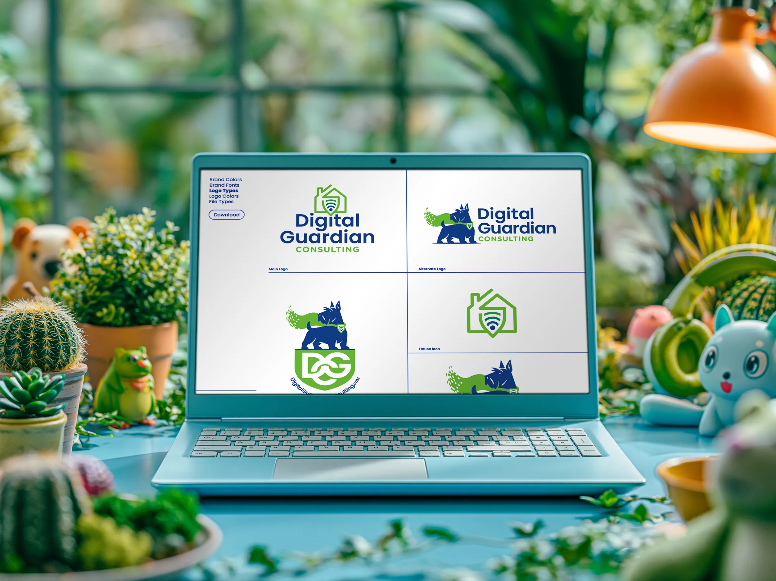 Digital Guardian Consulting Laptop - Logo and Branding work in Norfolk, VA