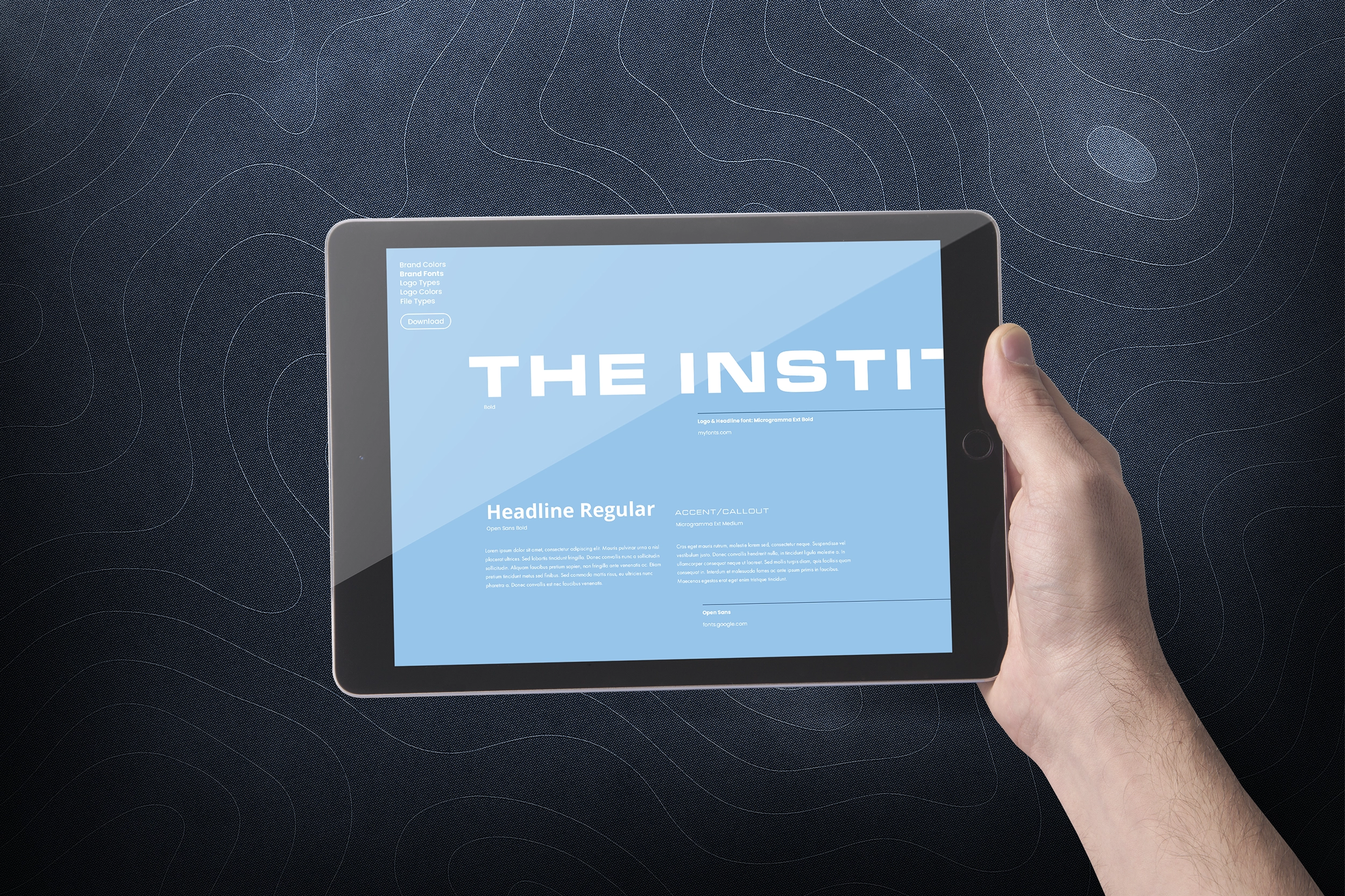 The Institute for Innovation & Entrepreneurship Logo & Brand Guidelines Mockup