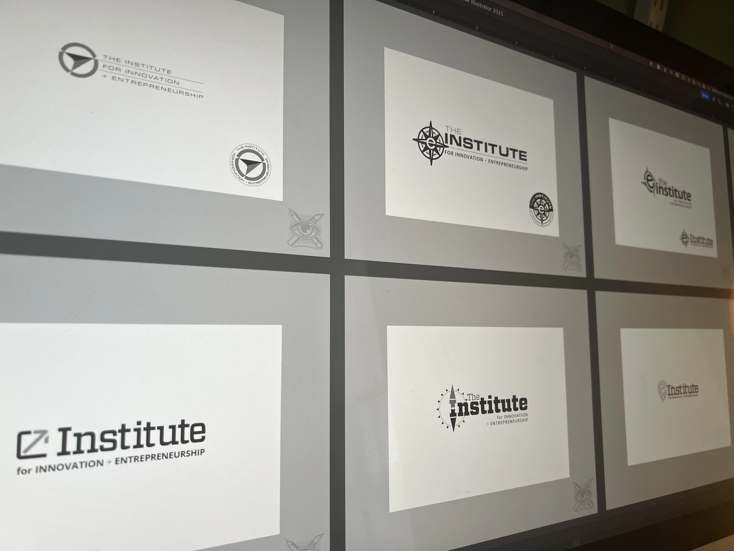 The Institute for Innovation & Entrepreneurship Early Logo Options