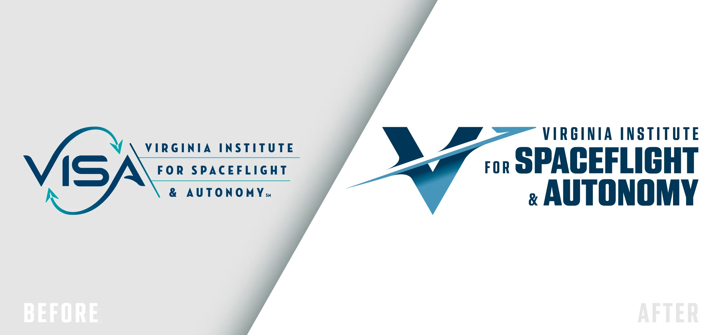 Virginia Institute for Spaceflight & Autonomy - Logo Before/After Visualization