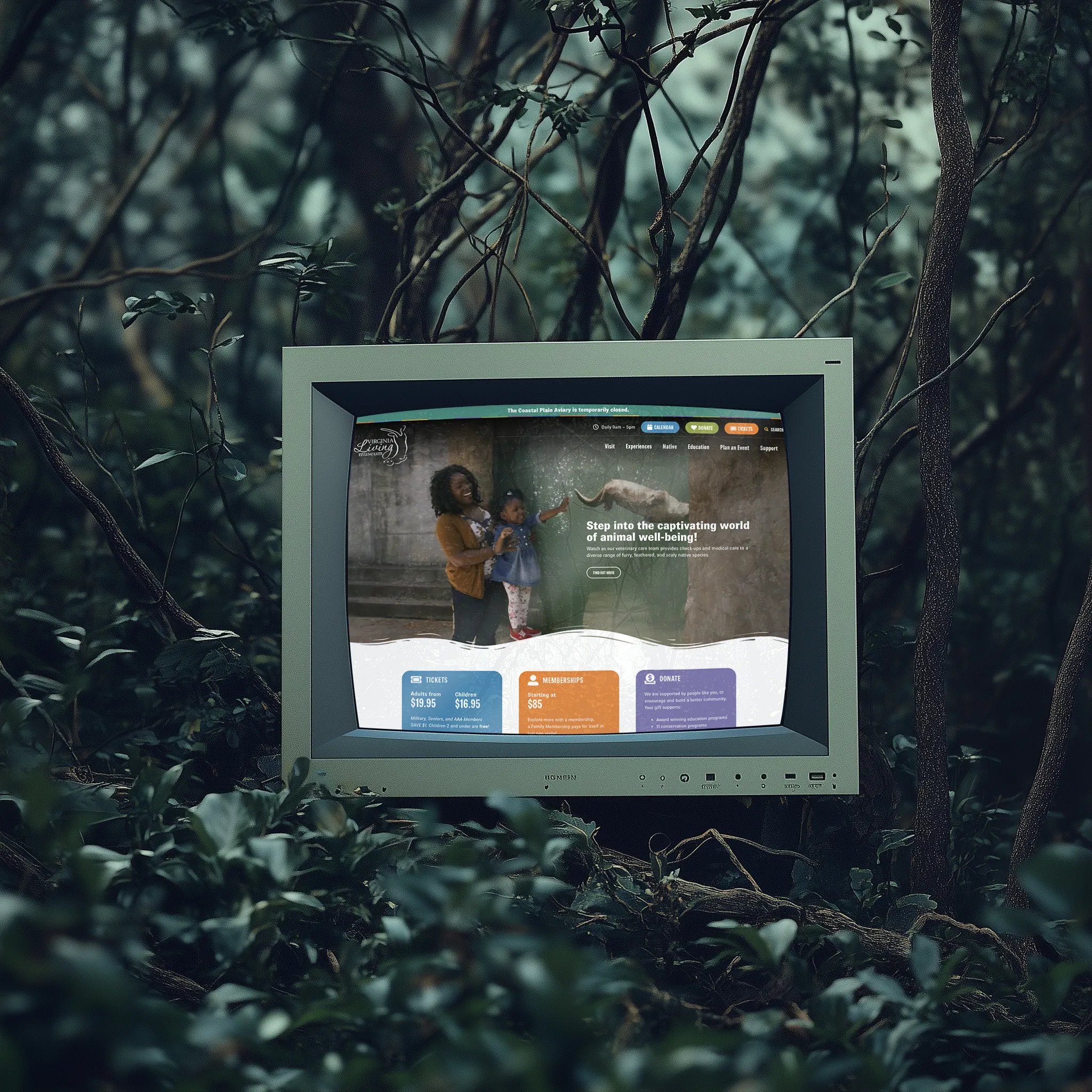 The Virginia Living Museum Website
