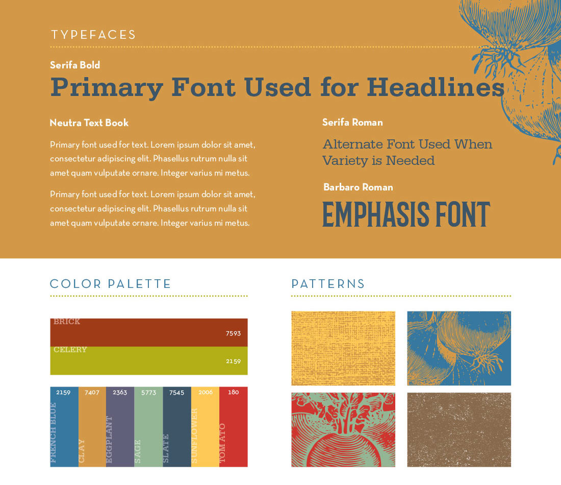 Post Potager Texture and Font Options - Creative Branding Solutions