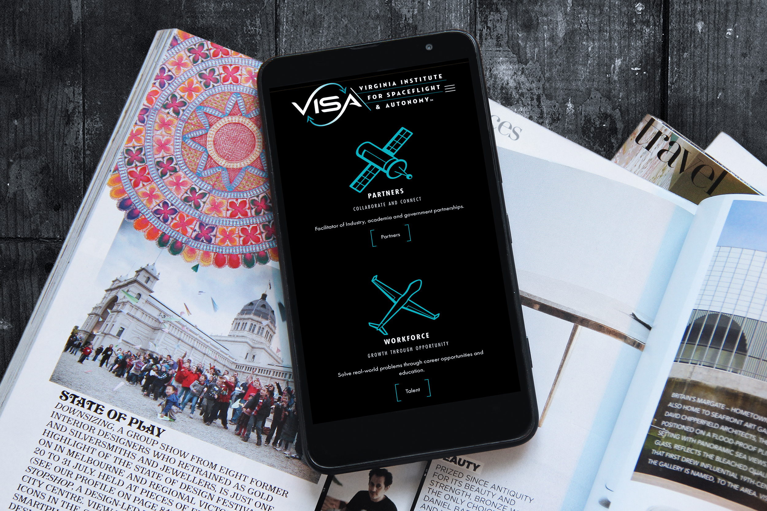 VISA Website on Mobile Phone – Responsive Website Design Virginia Beach